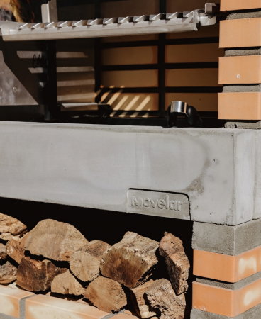 Gratar pentru gradina Pan American Plus XL din beton si caramida, 120 × 70 × 220 cm [8]