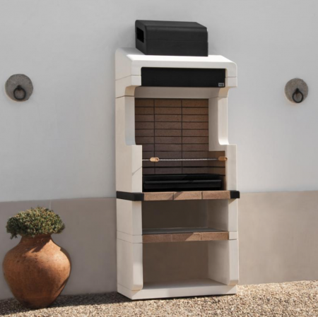 Gratar pentru gradina Tuozi Barbecue Durango Plus din beton si caramida, 85 × 58 × 210 cm [3]