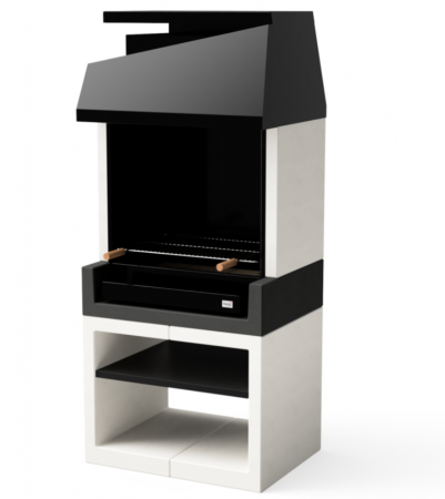 Gratare gradina - Gratar pentru gradina Tuozi Barbecue Kitaway Otte din beton si otel, 84 × 63 × 206 cm