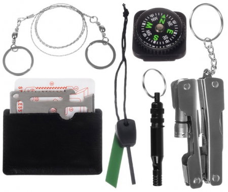 Kit de Supravietuire 7 in 1 , multifunctional, ce poate fi folosit la camping, vanatoare, pescuit, drumetii [0]