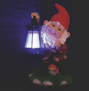 Lampă solară decorativă Pitic cu felinar Magic Home, LED multicolor, 25 cm, pentru grădină și curte [1]