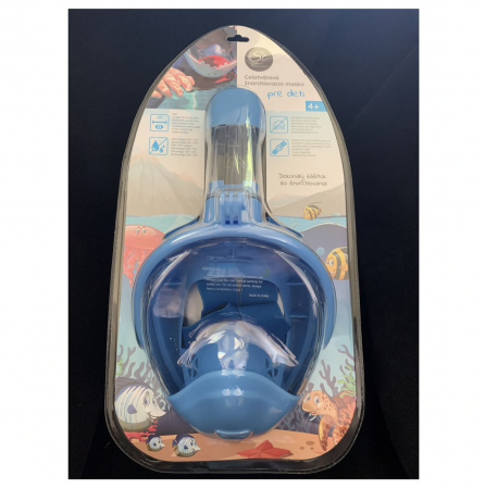 Masca snorkeling pe intreaga fata Strend Pro Barracuda Blue XS, pentru copii [1]