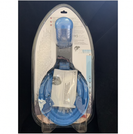 Masca snorkeling pe intreaga fata Strend Pro Barracuda Blue XS, pentru copii [2]