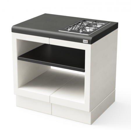 Modul pentru gradina cu plita pe gaz Kitaway din beton si caramida, 84 × 63 × 71 cm