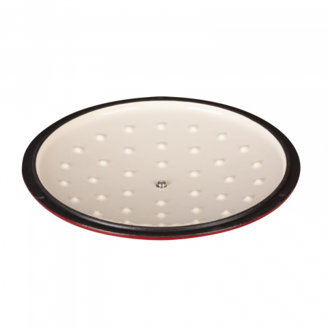 Oală fontă emailată 4L MagicHome cu capac 24 cm roșie [2]