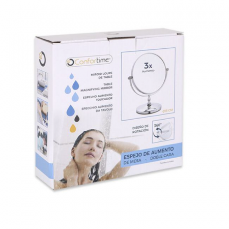 Oglinda cosmetica cu lupa 3X, Confortime, 15x12x21.5cm [3]