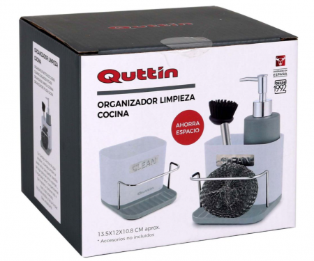 Organizator pentru chiuveta din bucatarie, Quttin, alb, 13.5x12x10.8cm [1]