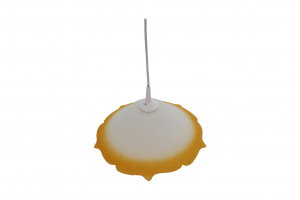 Corpuri de iluminat - Pendul Szaffi , 1X E27, culoare sticla orange in degradeu, lungime cablu 1,2m