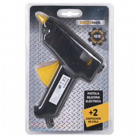 Pistol de lipit cu silicon cald,40 W, Bricotech + 2 batoane de silicon [0]