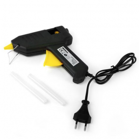 Pistol de lipit cu silicon cald,40 W, Bricotech + 2 batoane de silicon [1]