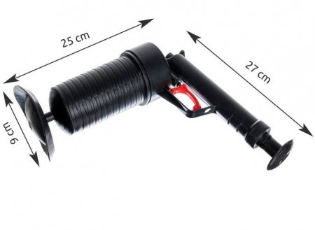 Pistol pentru curatarea tevilor cu aer comprimat, 4 capete, 25x9x27 cm [1]