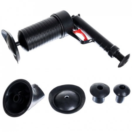 Accesorii chiuvete - Pistol pentru curatarea tevilor cu aer comprimat, 4 capete, 25x9x27 cm