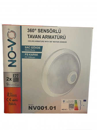 Plafoniera cu  senzor de miscare 360, 2 x E27 [1]