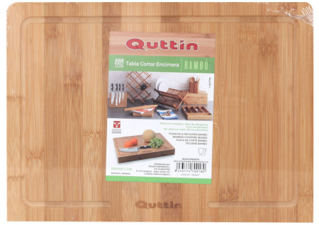 Tocator din Bambus pentru Blatul de Bucatarie Quttin 35 x 25 x 1,2 cm [2]