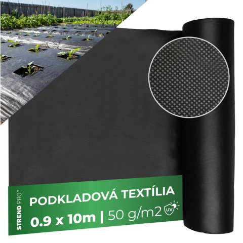 Plasa contra buruienilor, densitate 50 g/m2, dimensiune 0.9x10 m, neagra, tesuta [2]