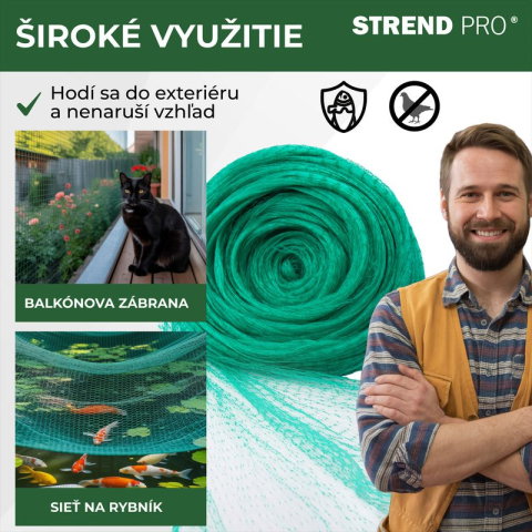 Plasa pvc contra pasarilor, verde, 4x20 m, Strend Pro [2]