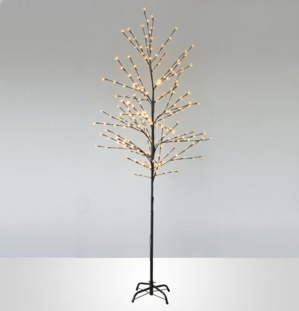Pom decorativ luminat, MagicHome, tip CIRES inflorit, 192 LED-uri, lumina calda, inaltime 1.80 metrii, 230 V, 50 Hz, IP44 [1]