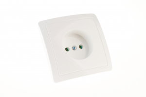 Materiale electrice - Priză fără contact de protecție Kontakt – design modern, montaj îngropat, alb