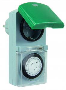 Priza programabila mecanic pentru exterior, IP44 [0]