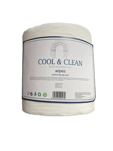 Prosoape de hartie si servetele - Rola Lavete multifunctionale albe din material Airlaid 25 x 21.5 cm, 225 lavete/rola Cool & Clean