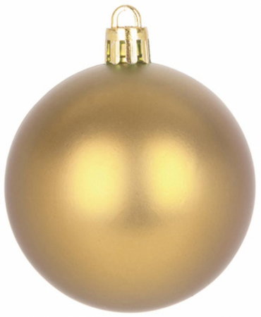 Set 20 globuri pentru bradul de Craciun cu ambalaj festiv, diametru 6 cm, auriu, material plastic, MagicHome [2]