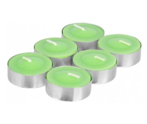 Lumanari si candele - Set 6 lumanari pastila, Strend Pro Citronella Verde, parfumate, anti-tantari