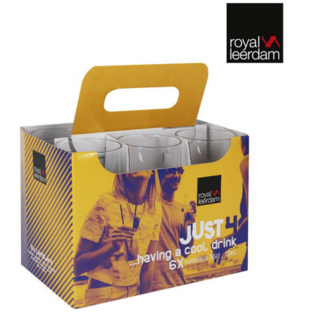 Set 6 pahare din sticla, long drink, Royal Leerdam, 360 ml [1]