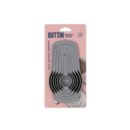 Set 6 ustensile masurare din plastic, Quttin, dimensiuni diferite, gri [4]