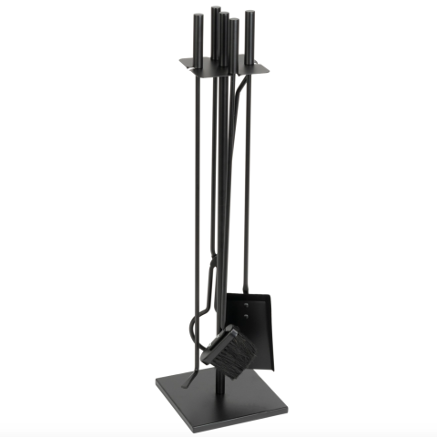 Incalzire si racire - Set accesorii șemineu Strend Pro, 5 piese, negru, 81 cm