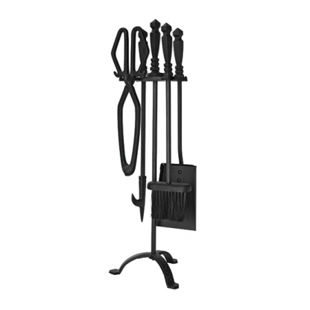 Casa - Set accesorii semineu, suport cu 4 piese, 60 cm