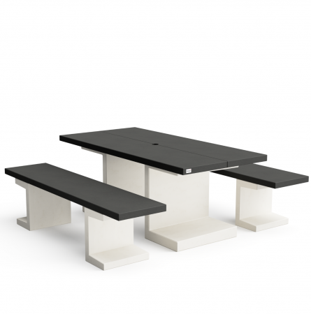 Mobilier gradina - Set masa de gradina din beton Tuozi, 180 × 186 × 72 cm