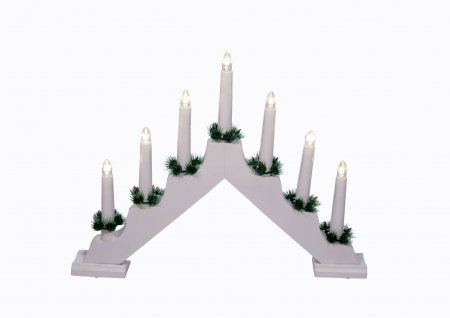 Sfesnic cu lumanari pentru craciun, 7 leduri, 2xAA,  39x31 cm, MagicHome [2]