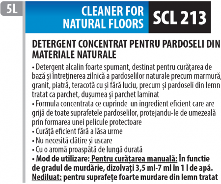 Solutie alcalina super concentrata pentru curatarea podelelor din materiale naturale cu spumare intensă si parfum de lunga durata, 5L, Medix Professional [1]