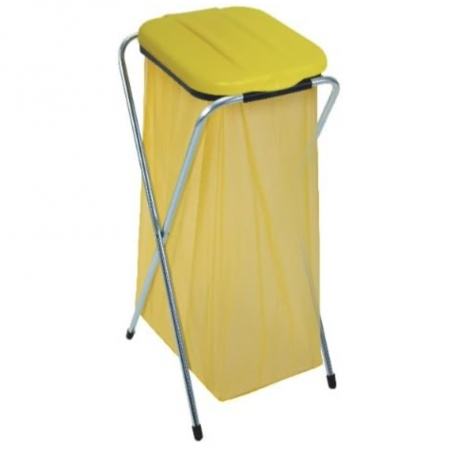 Suport pentru saci de gunoi ECO 1, galben, cm 36 x 42 x 78-h, pentru saci de 130 l, pentru colectare selectiva [0]