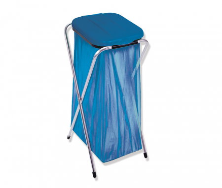 Curatenie - Suport pentru saci de gunoi ECO 1, albastru, cm 36 x 42 x 78-h, pentru saci de 130 l, pentru colectare selectiva