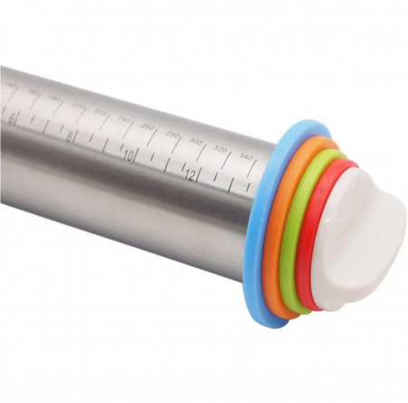 Sucitor inox, ajustabil, cu set de 4 inele, 42x6cm, Quttin [3]