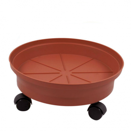 Suport cu roti pentru ghivece, 28x28x7cm, Dem Italia [0]