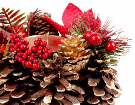 Suport de lumanare festiv pentru Craciun, natural, diametru 15 cm, MagicHome [2]