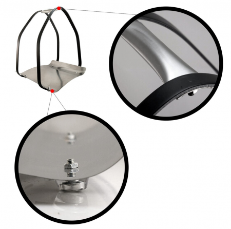 Suport INOX transportat si depozitat lemne pentru semineu/soba, 36 cm [2]