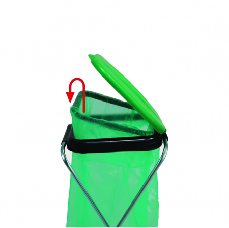 Suport pentru saci de gunoi Artex ECOFIX 3, 96 x 42 x 78 cm, pentru saci de la 20 l la 130 l, pentru colectare selectiva [3]