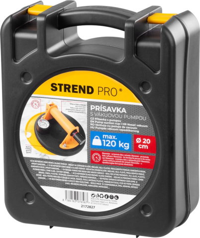 Ventuza pentru transport si montat parbrize, geamuri, placi marmura, granit, Strend Pro, cu manometru, 1 brat, max 120 kg, 20 cm [1]
