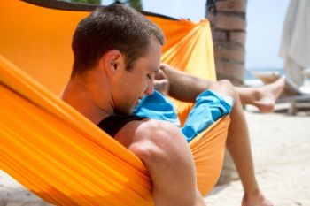 Joaca si sport exterior - Hamac 1 pers Colibri Travel orange - La Siesta