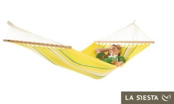 Joaca si sport exterior - Hamac 1 persoana cu bare Islena lemon - La Siesta