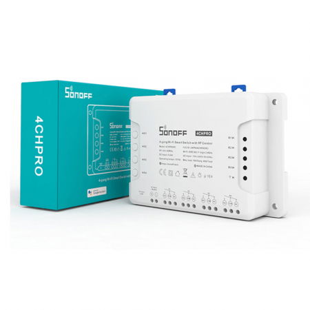 Relee Wireless - Sonoff 4CH PRO R3 - Releu WiFi, smart, 4 canale, 433Mhz