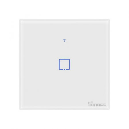 Intrerupatoare Smart - Sonoff T1EU1C-TX - Intrerupator touch, 1 buton, WiFi si RF 433Mhz