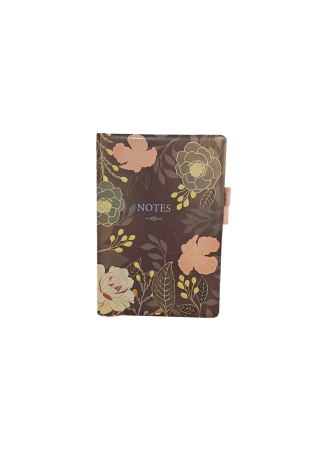 Jurnal A5 CNX 6600-32, 160 pagini, flori, coperta carton, cu suport de pix