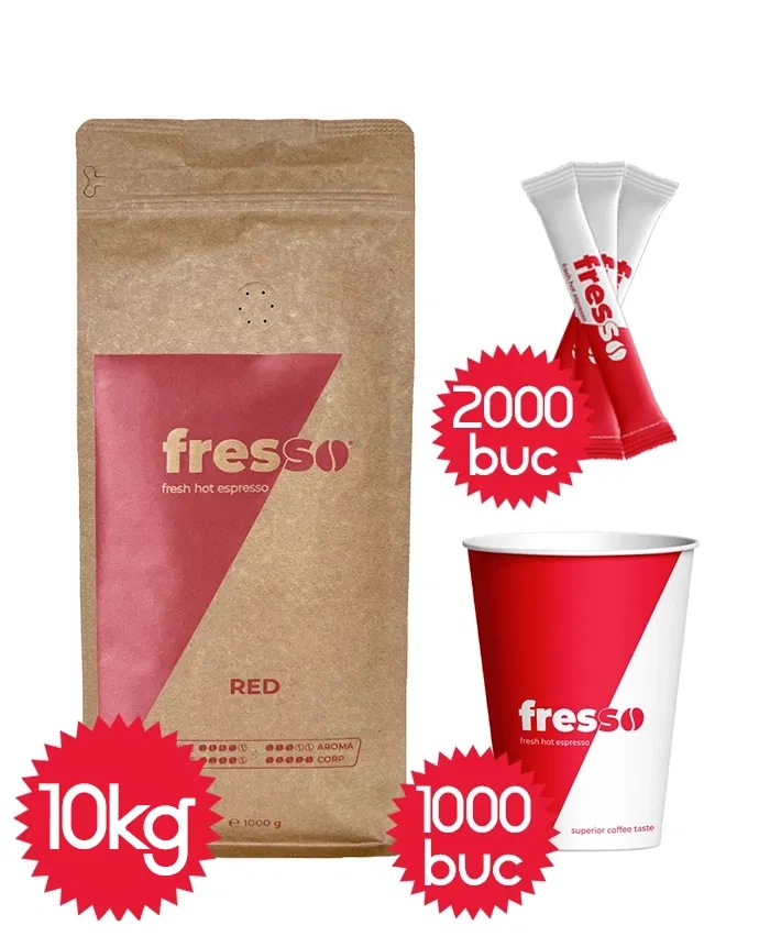 Pachet Fresso Red, pahare 12oz Fresso si zahar Fresso [1]