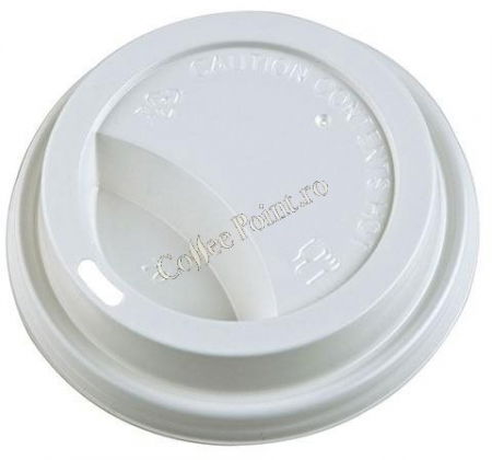 Capace pahare cafea - Capace 7 Oz Albe 100buc
