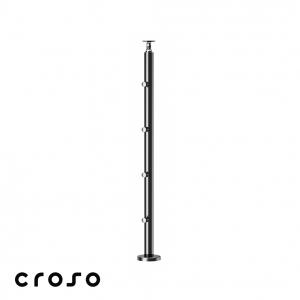 Montanti echipati balustrada inox - 4 traverse / placa / 950 mm