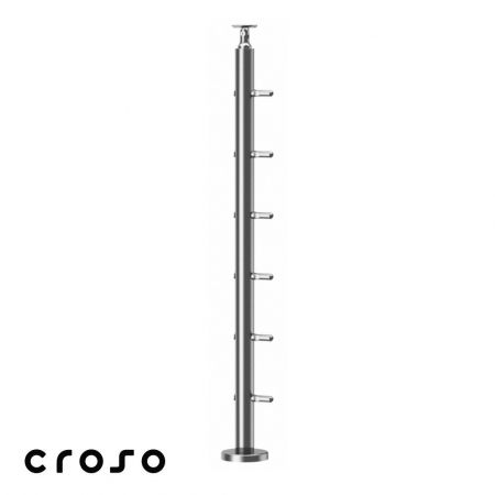 Montanti echipati balustrada inox - Cablu / pe placa / CAPAT